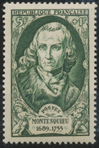 Célébrités du XVIIIe siècle Charles de Secondat, baron de La Brède et de Montesquieu. 5f. + 1f. Neuf luxe ** Y853