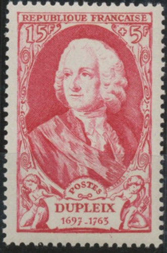 Célébrités du XVIIIe siècle (I) Joseph François, marquis Dupleix. 15f. + 5f. Rouge Neuf luxe ** Y857