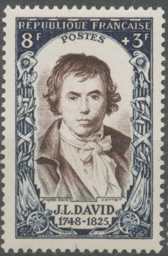 Célébrités du XVIIIe siècle (II).  Jacques-Louis David, d'après son autoportrait  8f. + 3f. Neuf luxe ** Y868
