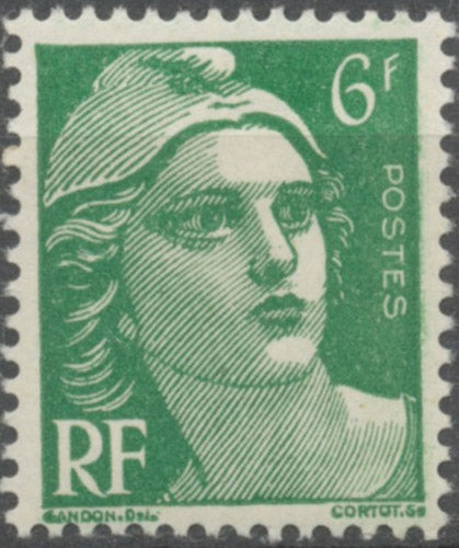 Type Marianne de Gandon. 6f. Vert. Neuf luxe ** Y884