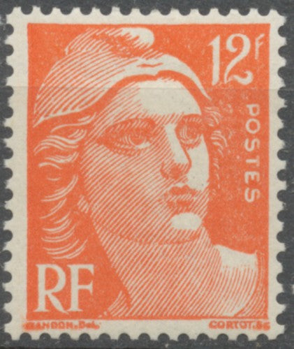 Type Marianne de Gandon. 12f. Orange. Neuf luxe ** Y885