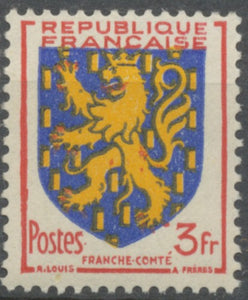 Armoiries de provinces (V) Franche-Comté. 3f. Carmin, outremer et jaune foncé. Neuf luxe ** Y903