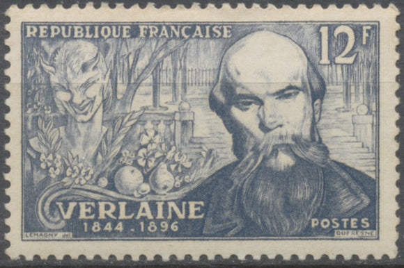 Poètes symbolistes. Paul Verlaine et évocation de l'Après-midi d'un faune, par Carrière. 12f. Neuf luxe ** Y909