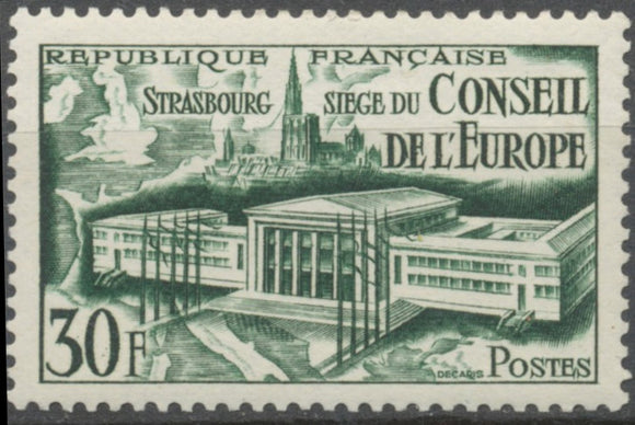 Réunion du Conseil de l'Europe, à Strasbourg. Siège du Conseil, cathédrale de Strasbourg. 30f. Neuf luxe ** Y923