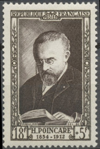 Célébrité du XIXe siècle (II). Cadres sépia. Jules-Henri Poincaré, physicien  18f. + 5f. Neuf luxe ** Y933