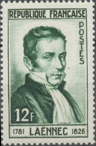 Dr René Laennec, inventeur du stéthoscope. 12f. Vert foncé. Neuf luxe ** Y936