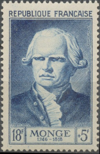 Célébrités du XIIe au XXe siècles. Gaspard Monge, comte de Peluse, mathématicien  18f. + 5f. Neuf luxe ** Y948