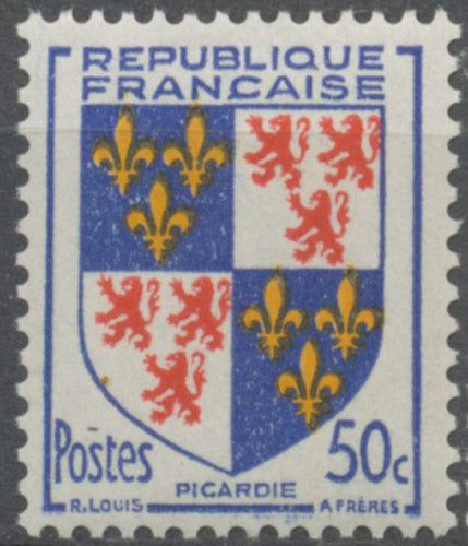 Armoiries de provinces (VI) Picardie. 50c. Outremer, rouge et jaune. Neuf luxe ** Y951