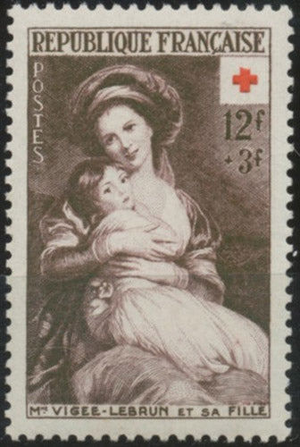 Au profit de la Croix-Rouge. Marie-Louise Elisabeth Vigée-Le Brun et sa fille 12f. + 3f. Brun. Neuf luxe ** Y966