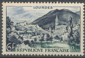 Série touristique. Lourdes 6f. Bleu-noir, outremer et olive. Neuf luxe ** Y976