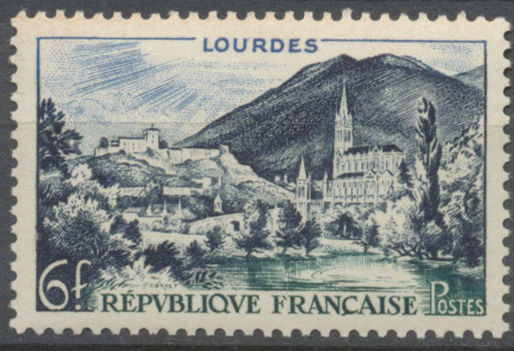 Série touristique. Lourdes 6f. Bleu-noir, outremer et olive. Neuf luxe ** Y976
