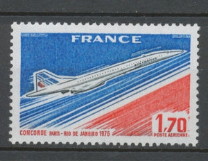 Mise en service commercial de"Concorde" PA N°49 1f70 bleu et noir N** YA49