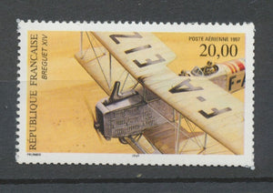 Biplan Breguet XIV. PA N°61 20f multicolore dentelé 13x13 1/4 YA61