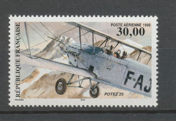 Biplan Potez 25. PA N°62 30f multicolore N** YA62