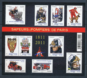 2011 France Bloc feuillet N°4582 Sapeurs-pompiers de Paris YB4582