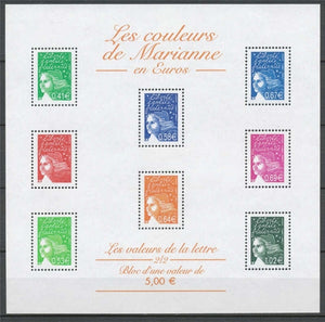 Couleurs de Marianne en Euros. 5€ YB45