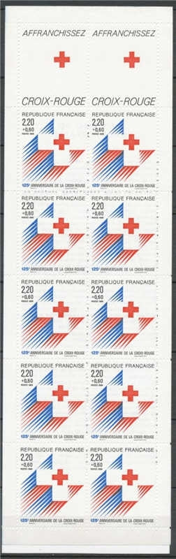Croix-rouge française 2f.20 + 60c. N, R, Bleu YC2037