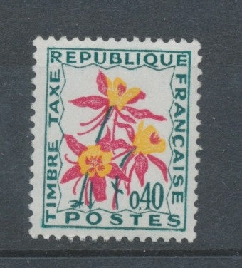 Fleurs des Champs. N°100 40c jaune, rouge et vert foncé N** YX100