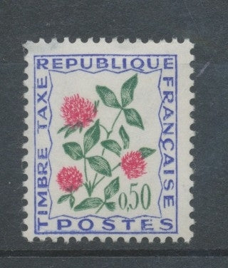 Fleurs des Champs. N°101 50c. Outremer, vert et rouge N** YX101