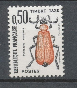 Insectes. Coléoptères. N° 105 50c. Noir et rouge-brique N** YX105
