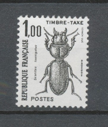 Insectes. Coléoptères. N°106 1f. Noir N** YX106