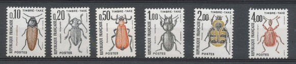 Série Insectes Coléoptères N°103 à 108 6 valeurs Année 1982 N** YX108S