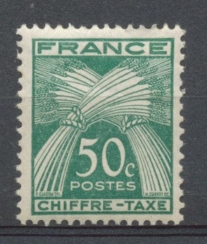 Type Gerbes. N°69 50c. Vert N** YX69