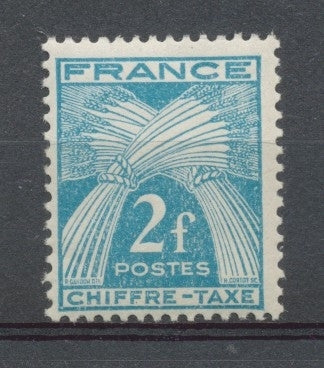 Type Gerbes. N°72 2f. Bleu-vert N** YX72