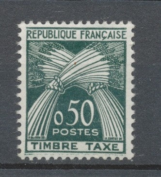 Type Gerbes.Légende REPUBLIQUE FRANCAISE TIMBRE TAXE. N°93 50c. Vert foncé N** YX93