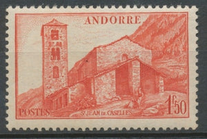 Andorre français N°102, 1f.50 rouge-orange NEUF** ZA102