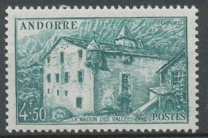 Andorre français N°108A, 4f.50 vert-bleu NEUF** ZA108A