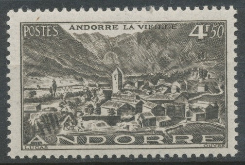 Andorre français N°108, 4f.50 brun-noir NEUF** ZA108