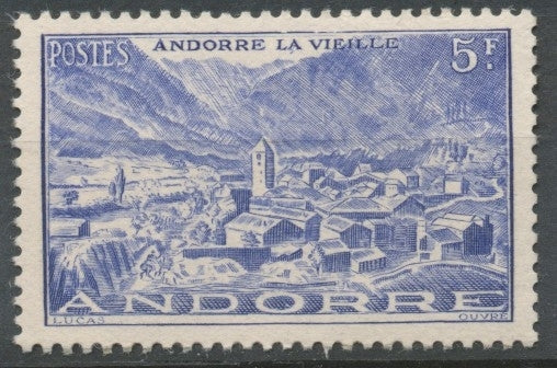 Andorre français N°109, 5f. outremer NEUF** ZA109