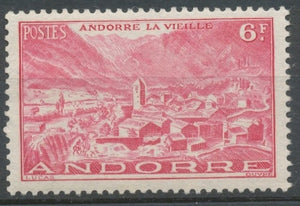 Andorre français N°111, 6f. Rose carminé NEUF** ZA111