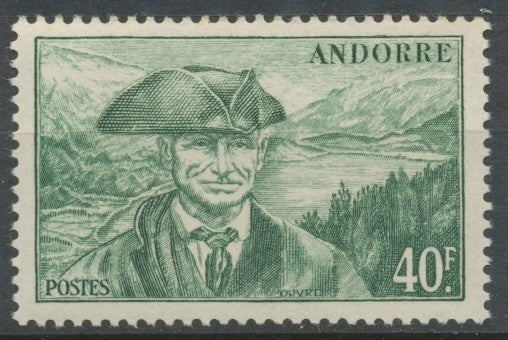 Andorre français N°117, 40f. vert NEUF** ZA117