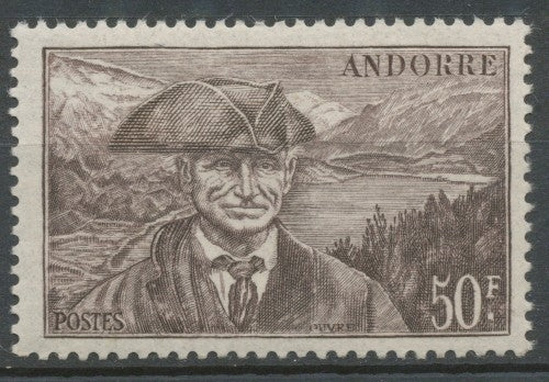 Andorre français N°118, 50f. Brun-lilas NEUF** ZA118