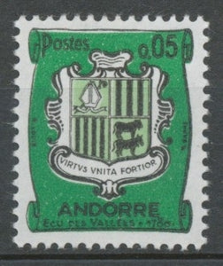 Andorre FR N°154 5c. noir et vert NEUF** ZA154