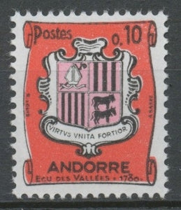 Andorre FR N°155 10c. noir et rouge NEUF** ZA155