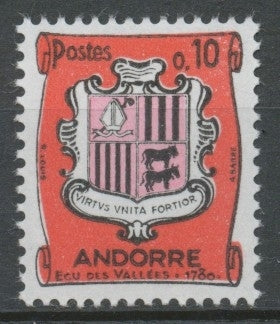 Andorre FR N°155 10c. noir et rouge NEUF** ZA155