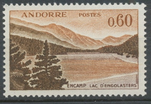 Andorre FR N°161A 60c rouge-brun/brun foncé N** ZA161A