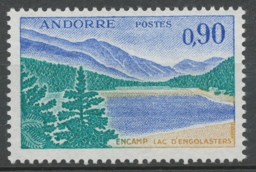 Andorre FR N°163A 90c vert/ocre/bleu NEUF** ZA163A