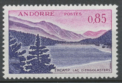 Andorre FR N°163 85c violet/lilas/violet-gris N** ZA163