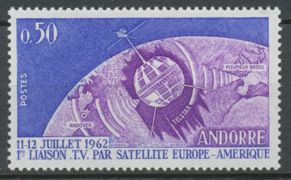Andorre FR N°165 50c. Outremer et lilas NEUF** ZA165