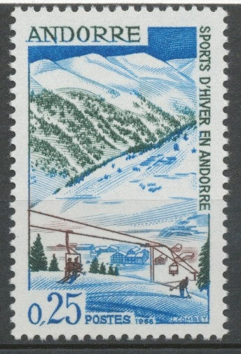 Andorre FR N°175 25c Outremer/sépia/carmin N** ZA175