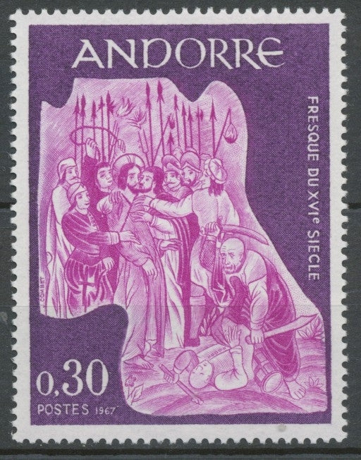 Andorre FR N°185 30c. violet et lilas NEUF** ZA185