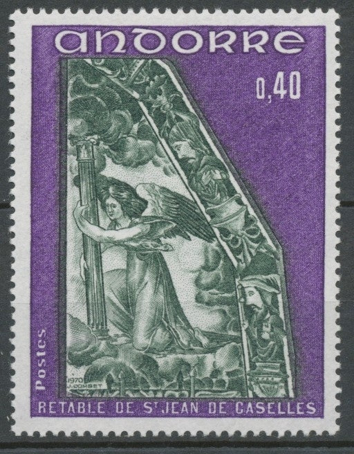 Andorre FR N°207 40c. Violet et gris-vert N** ZA207