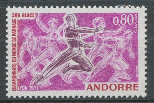 Andorre FR N°209 80c lilas-rose et violet N** ZA209