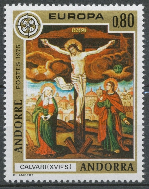 Andorre FR N°243 80c or et polychrome N** ZA243