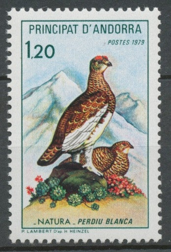 Andorre Français N°275 1f.20 Perdrix blanche N** ZA275