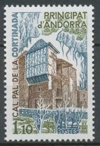 Andorre FR N°282 1f.10 vert/bleu/brun NEUF** ZA282